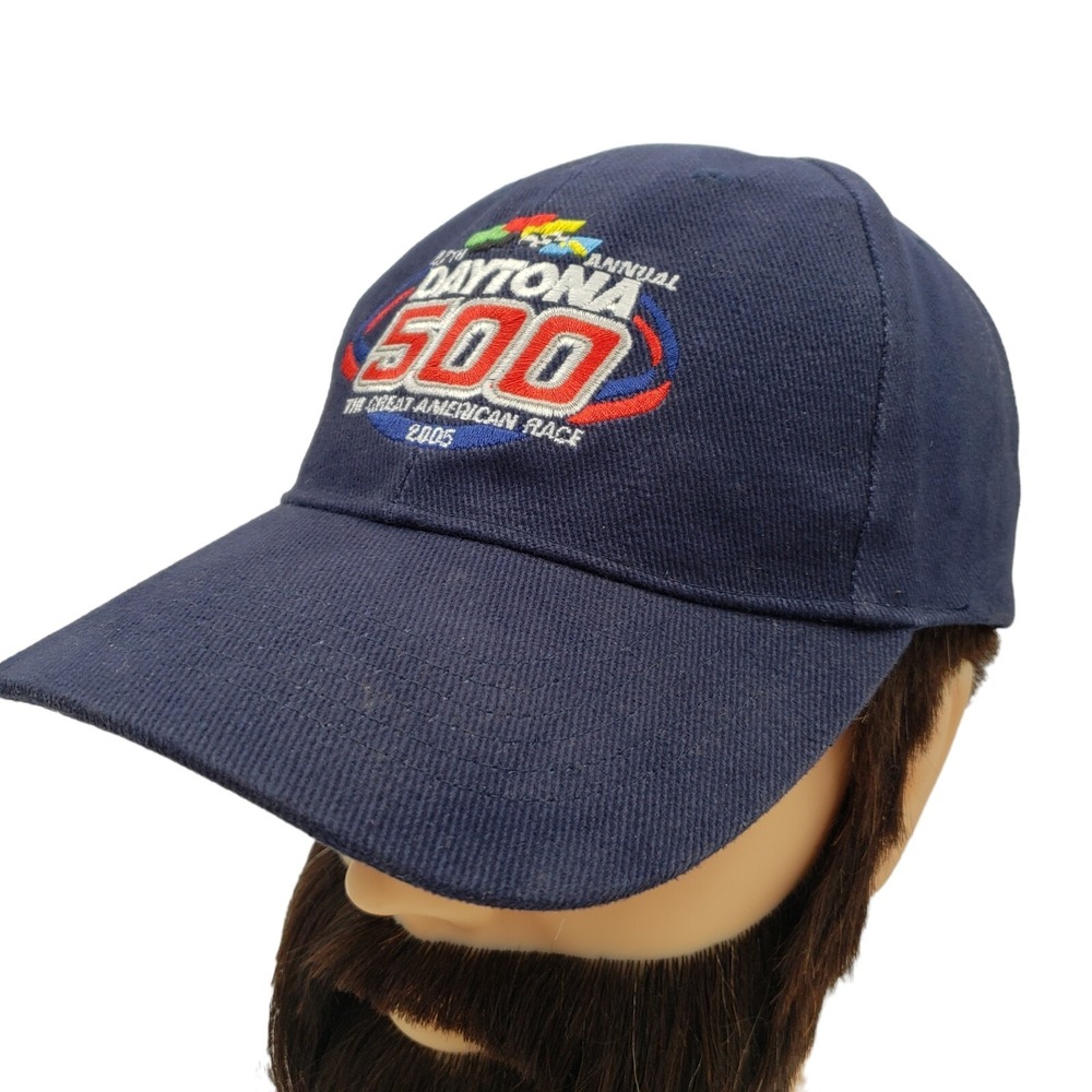 2005 NASCAR 47th ANNUAL DAYTONA 500 Navy Blue Adjustable‎ Baseball Cap Hat - Picture 3 of 9